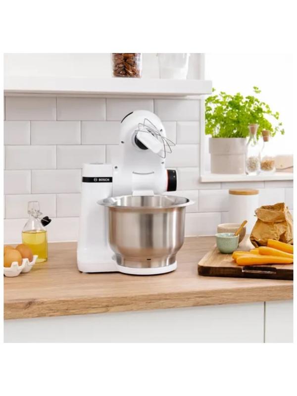 Кухонная машина Bosch MUMS2EW00, 700 Вт, 3.8 л, 4 скорости, 2 насадки, белая