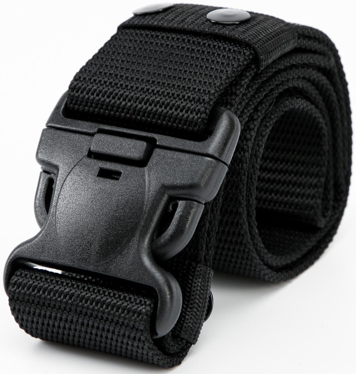 Ремень тактический, 125 см, ширина 5,3 см, пряжка пластик, черный