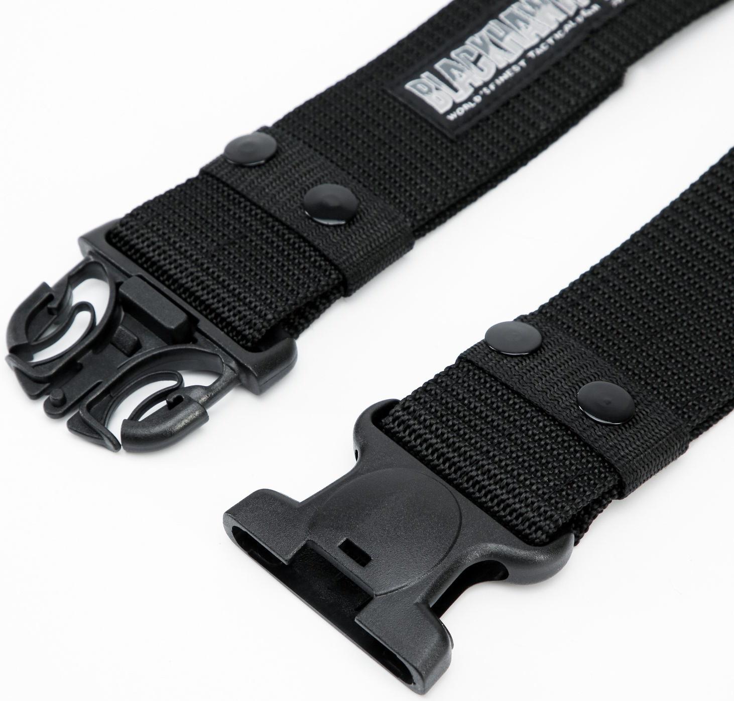 Ремень тактический, 125 см, ширина 5,3 см, пряжка пластик, черный