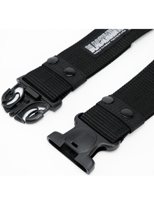 Ремень тактический, 125 см, ширина 5,3 см, пряжка пластик, черный