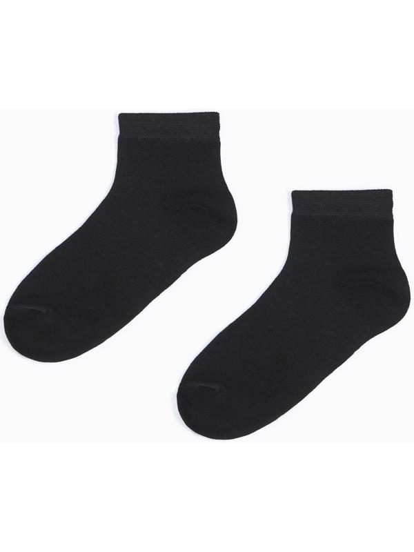 Носки укороченные, цвет чёрный, размер 29