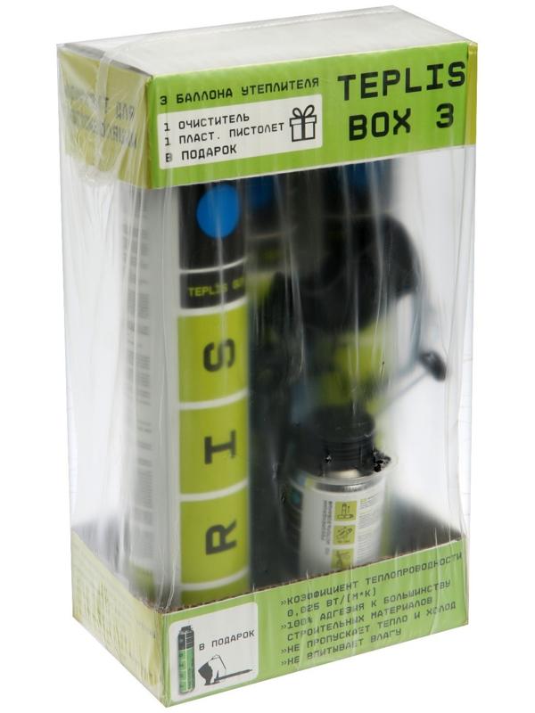 Набор Tris TEPLIS BOX 3, 3 баллона утеплителя, 1 баллон очистителя, 1 пистолет