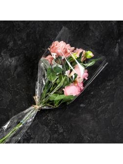 Пакет для цветов, конус под гладиолус, 14+52*80см, прозрачный