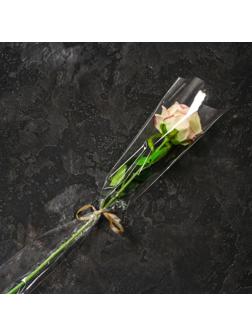 Пакет для цветов, конус, 5+15*80см, прозрачный