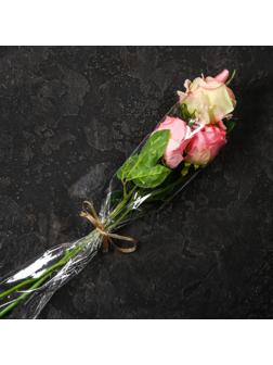 Пакет для цветов, конус, 8+15*70см, прозрачный