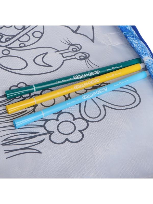 Столик-органайзер для детского автокресла 47,5 х 37,5 см, с раскраской, 3 фломастера