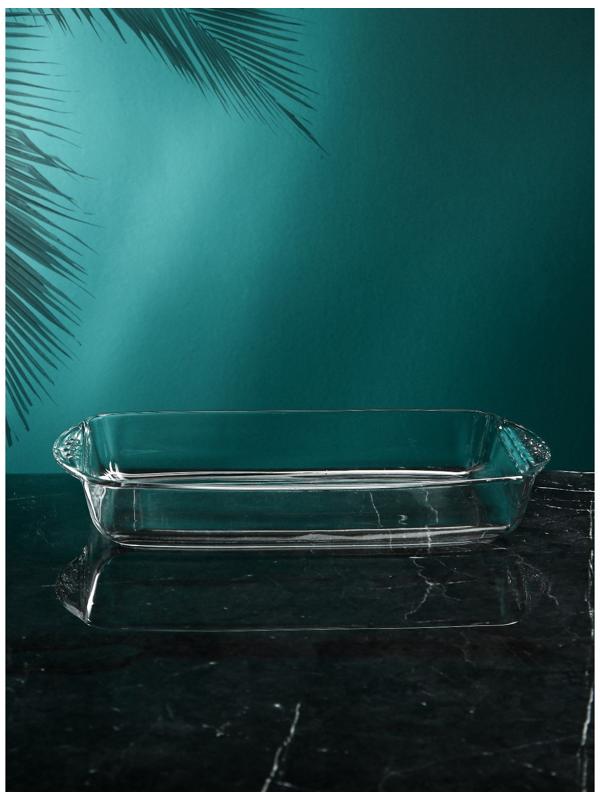 Блюдо для запекания «Шабнам», 1.8 л, стекло, Иран