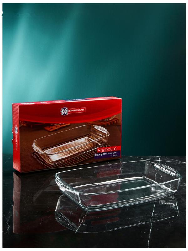 Блюдо для запекания «Шабнам», 1.8 л, стекло, Иран