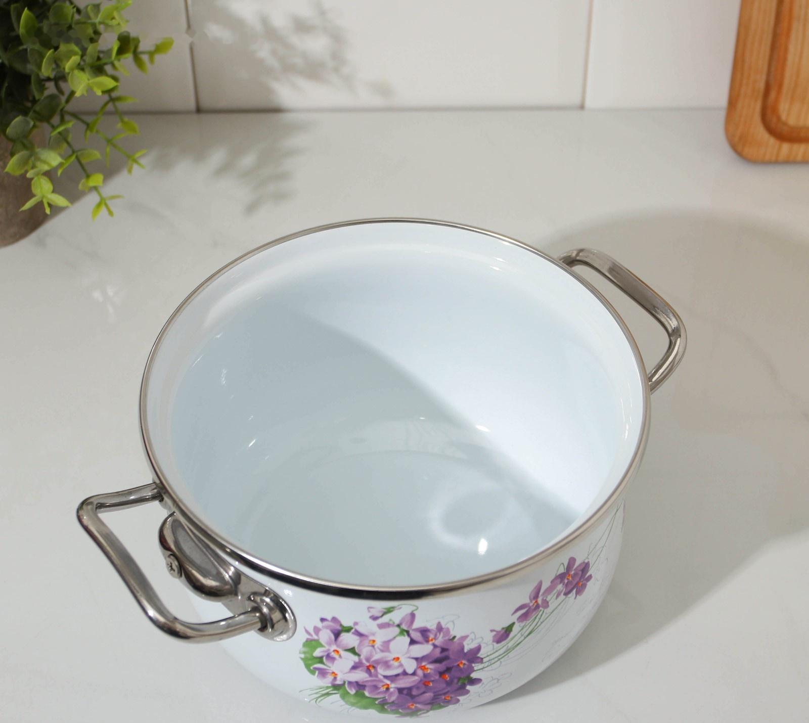 Кастрюля «Сирень», 2,1 л, стеклянная крышка