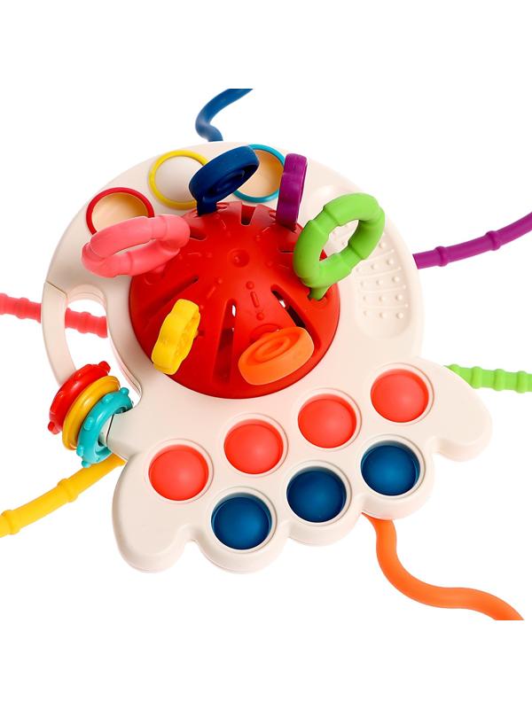 Развивающая игрушка «Осьминожка», с тактильными резиночками, цвета МИКС