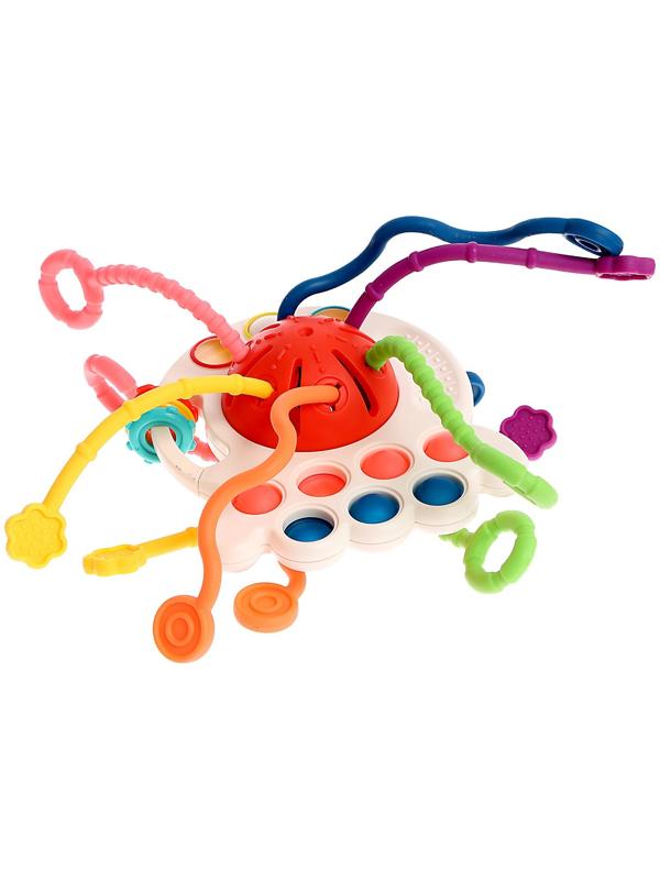 Развивающая игрушка «Осьминожка», с тактильными резиночками, цвета МИКС