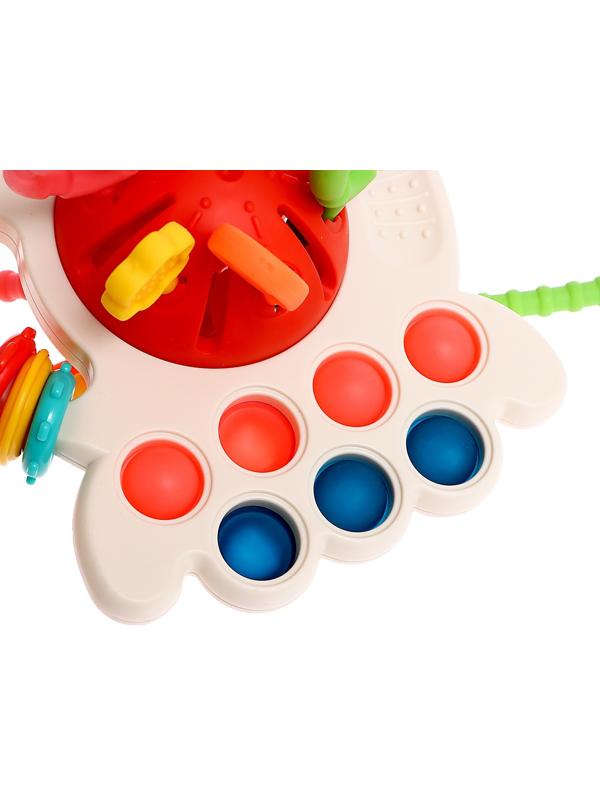 Развивающая игрушка «Осьминожка», с тактильными резиночками, цвета МИКС