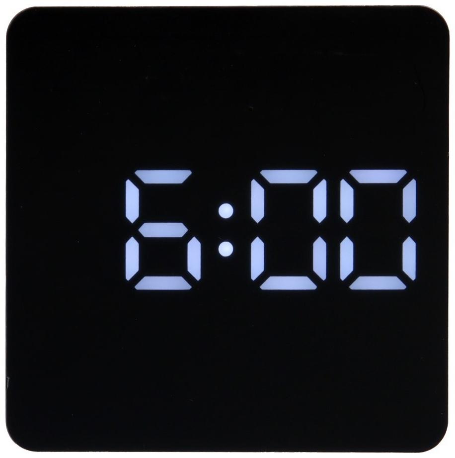 Часы-будильник Sakura SA-8523, электронные, будильник, 3хААА, белые