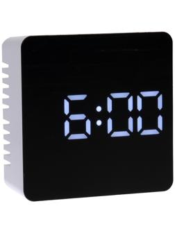 Часы-будильник Sakura SA-8523, электронные, будильник, 3хААА, белые