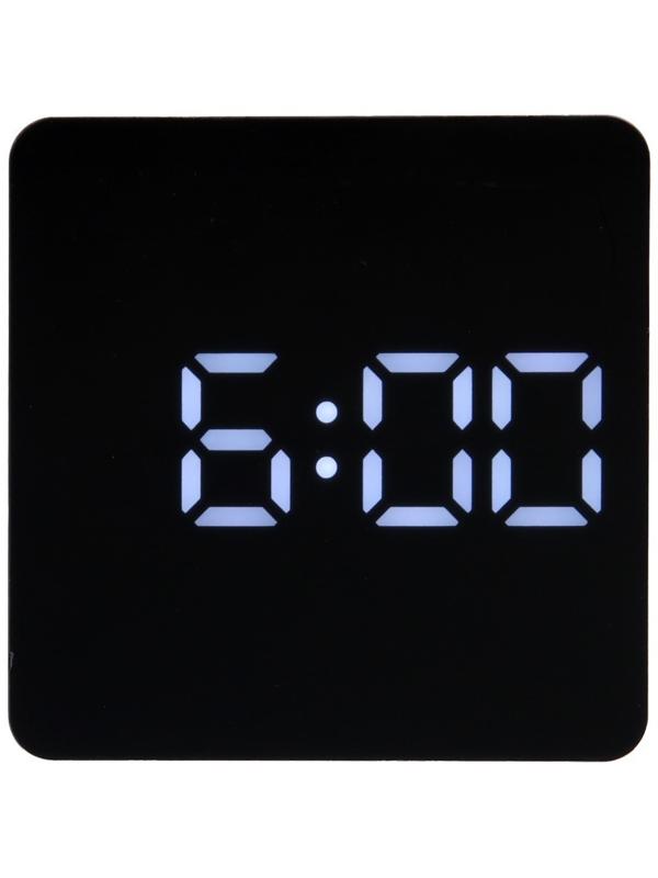 Часы-будильник Sakura SA-8523, электронные, будильник, 3хААА, белые