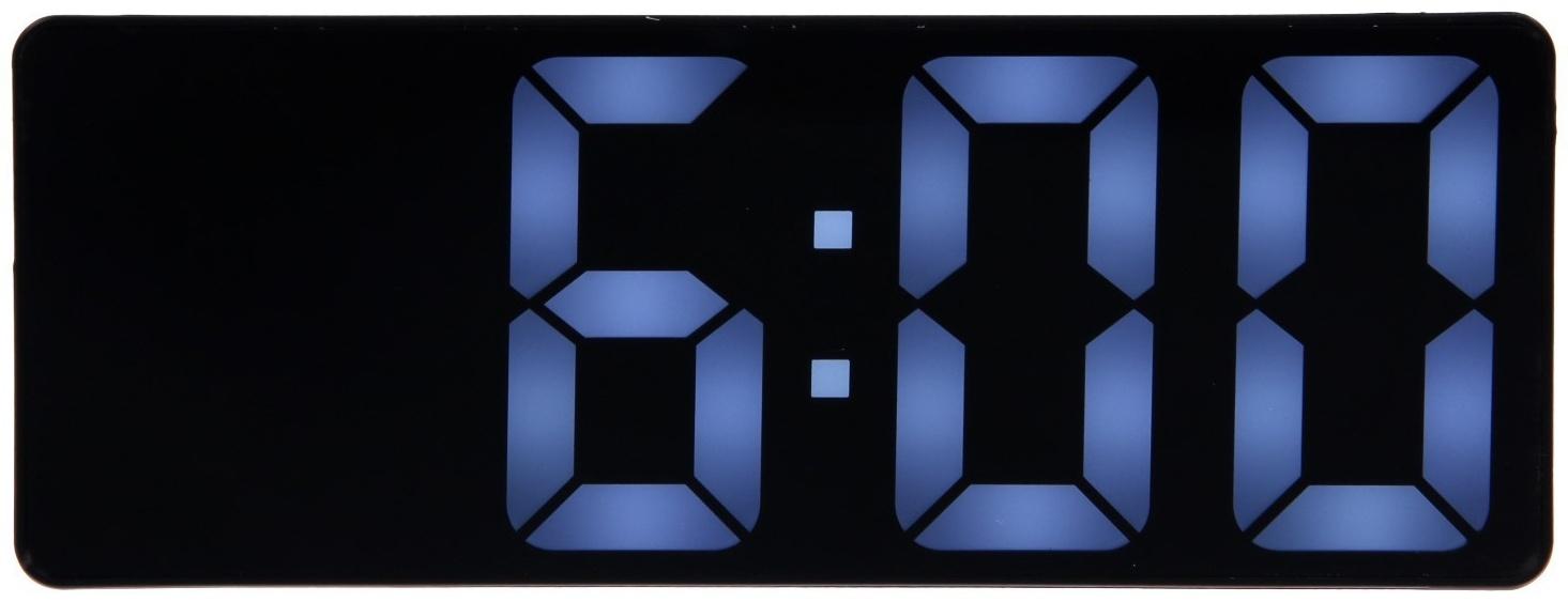 Часы-будильник Sakura SA-8527, электронные, будильник, 3хААА, чёрные