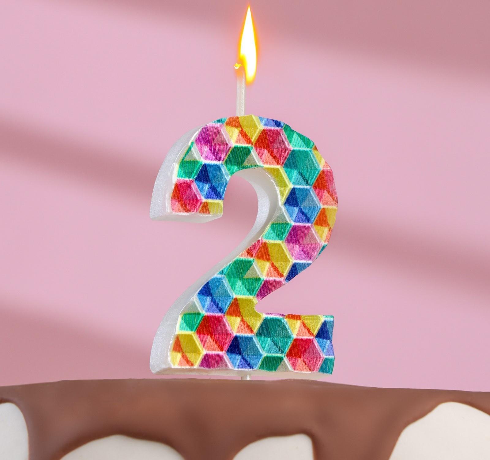 Свеча в торт на шпажке 