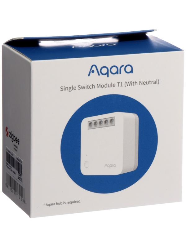Управляемое реле Aqara Single Switch Module T1 SSM-U01, одноканальное, с нейтралью, ZigBee