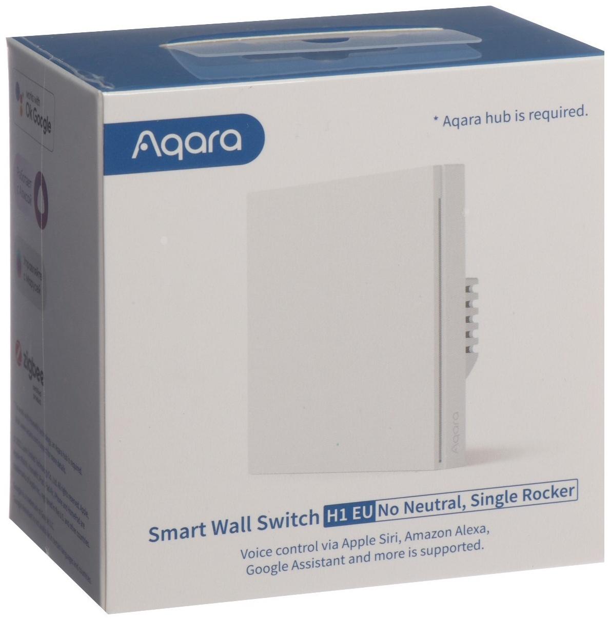 Выключатель Aqara H1 EU WS-EUK01, Zigbee , 1 клавиша, создание сценариев