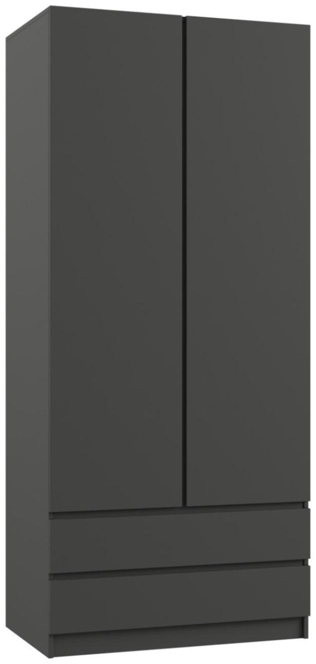 Шкаф 2х ств Мадера с 2-мя ящиками, 900х500х2100, Графит