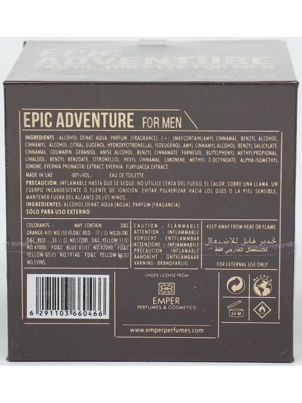 Туалетная вода мужская EPIC ADVENTURE MAN, 100 мл