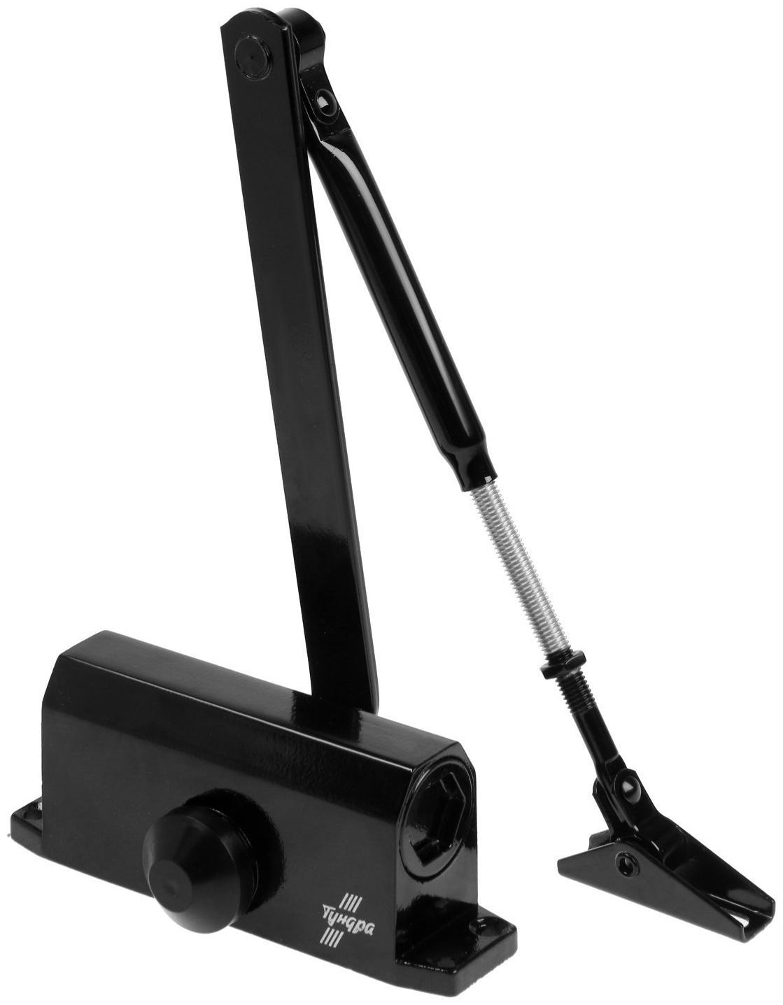 Доводчик дверной ТУНДРА, от 25-40 кг, черный