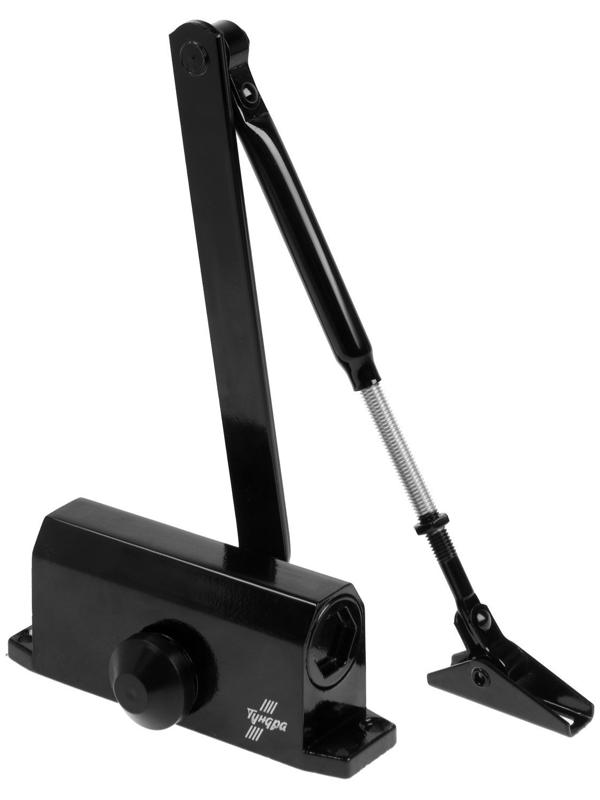 Доводчик дверной ТУНДРА, от 25-40 кг, черный