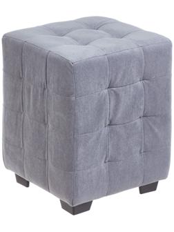 Пуф Кусен, 300х300х400, Велюр серый