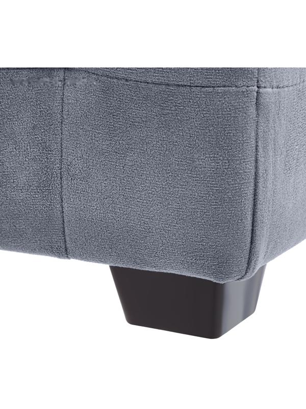 Пуф Кусен, 300х300х400, Велюр серый