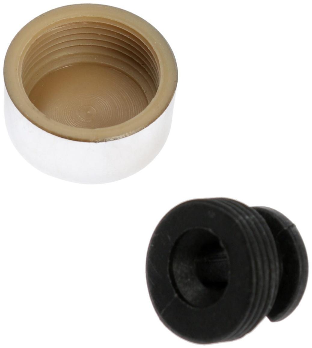 Зеркалодержатель ТУНДРА LIGHT, d=17 мм, без сверления, цвет хром, пластик, 4 шт.