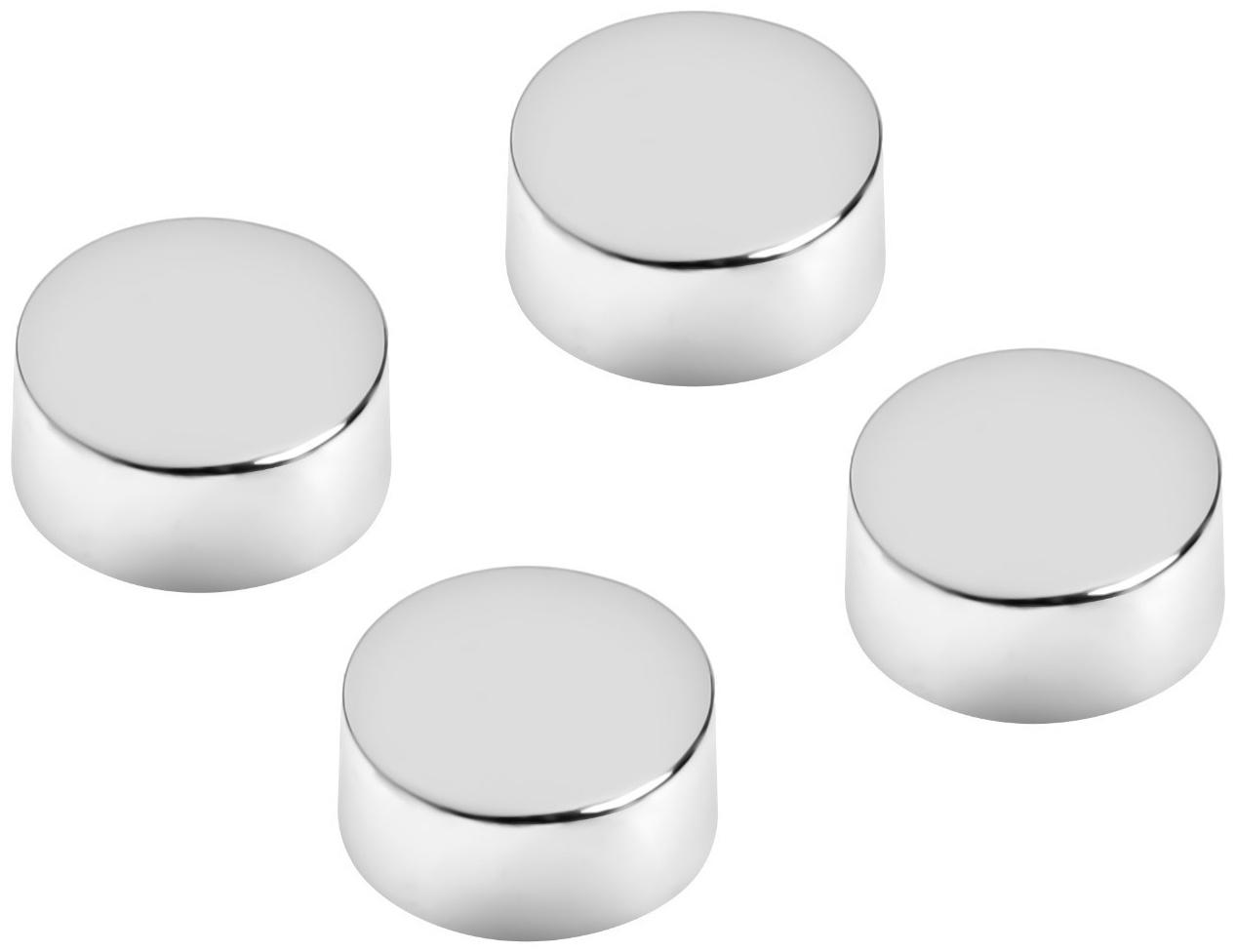 Зеркалодержатель ТУНДРА LIGHT, d=17 мм, без сверления, цвет хром, пластик, 4 шт.