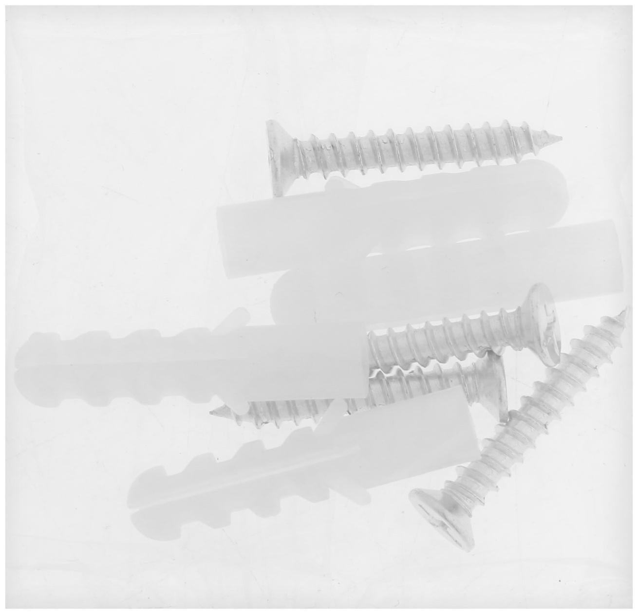 Зеркалодержатель ТУНДРА LIGHT, d=17 мм, без сверления, цвет хром, пластик, 4 шт.