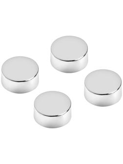 Зеркалодержатель ТУНДРА LIGHT, d=17 мм, без сверления, цвет хром, пластик, 4 шт.