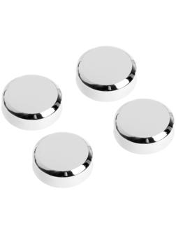 Зеркалодержатель ТУНДРА LIGHT, d=25 мм, без сверления, цвет хром, пластик, 4 шт.