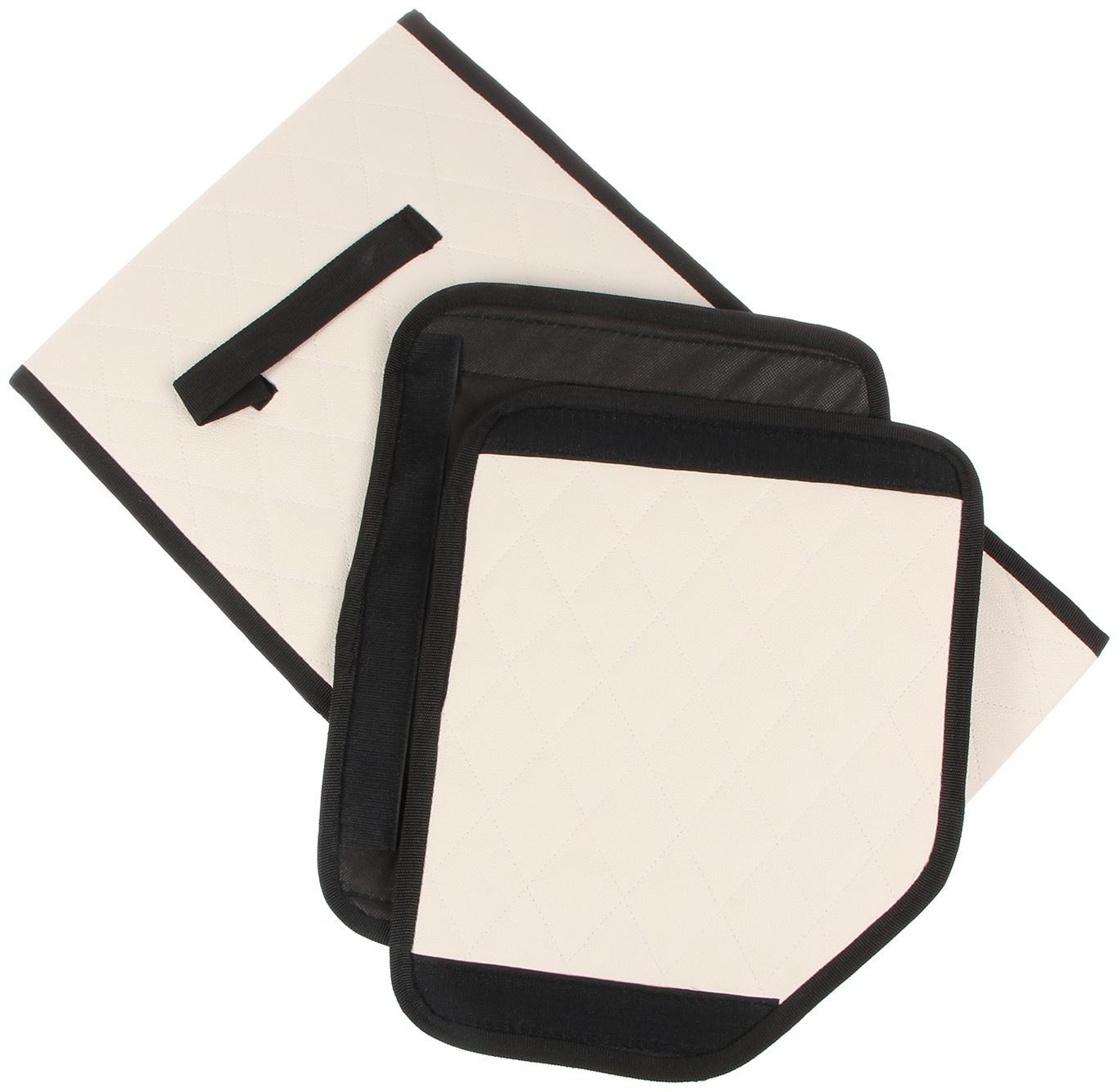 Органайзер саквояж в багажник автомобиля Cartage, экокожа стеганая, 33 см, бежевый