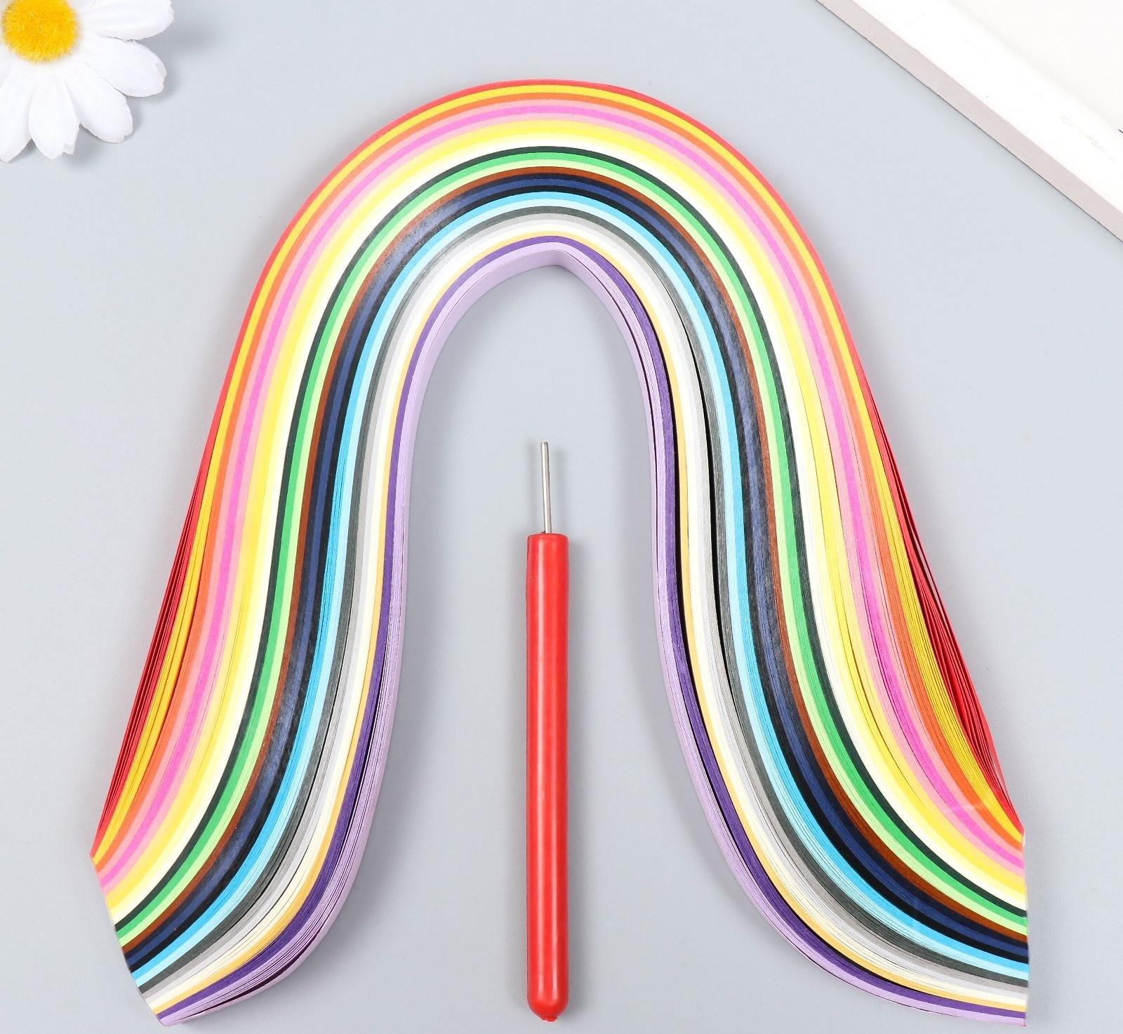 Набор для квиллинга 260 полосок ширина 1 см длина 38 см, инструмент 