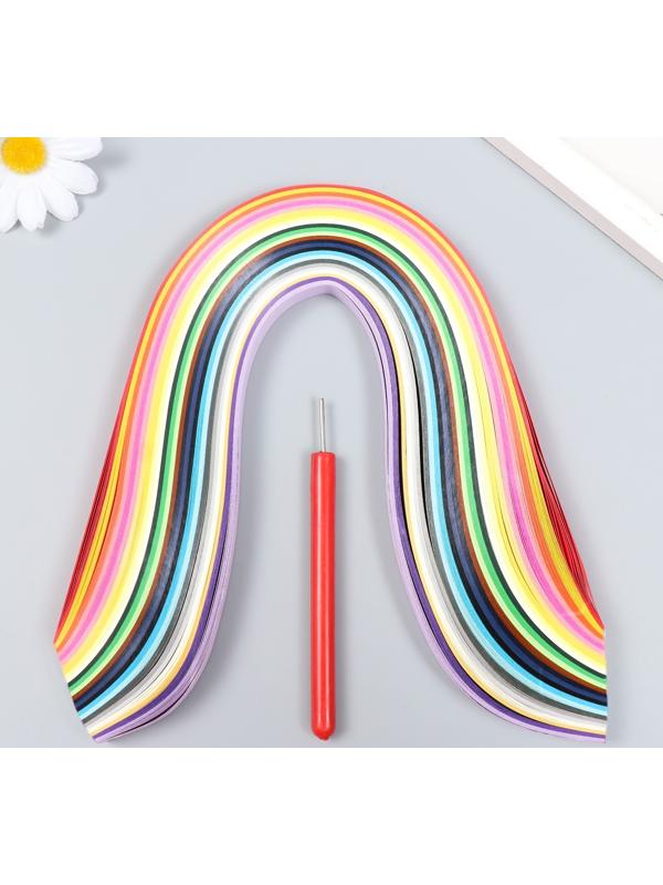 Набор для квиллинга 260 полосок ширина 1 см длина 38 см, инструмент 