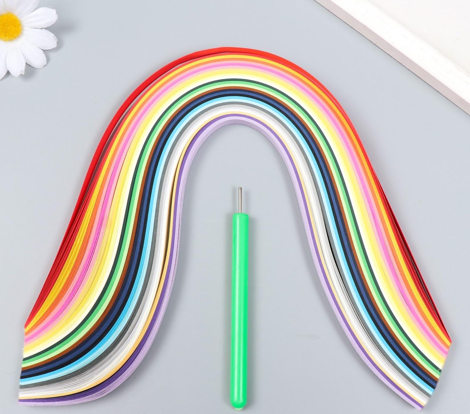 Набор для квиллинга 260 полосок ширина 0,7 см длина 38 см, инструмент 