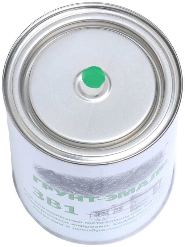 Грунт-эмаль 3 в 1 быстросохнущий (Дарада) (ГОСТ) зеленый 0,8 кг