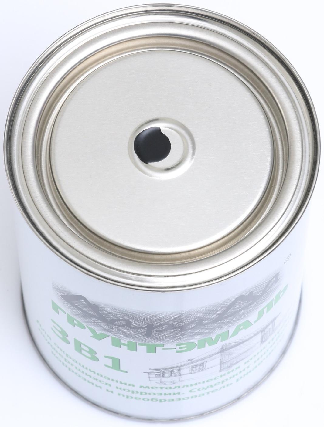 Грунт-эмаль 3 в 1 быстросохнущий (Дарада) черный 0,8 кг