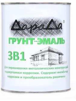 Грунт-эмаль 3 в 1 быстросохнущий (Дарада) черный 0,8 кг