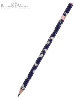 Карандаш чернографитный 2.0 мм Happy Graphix Magic Night, HВ, трёхгранный