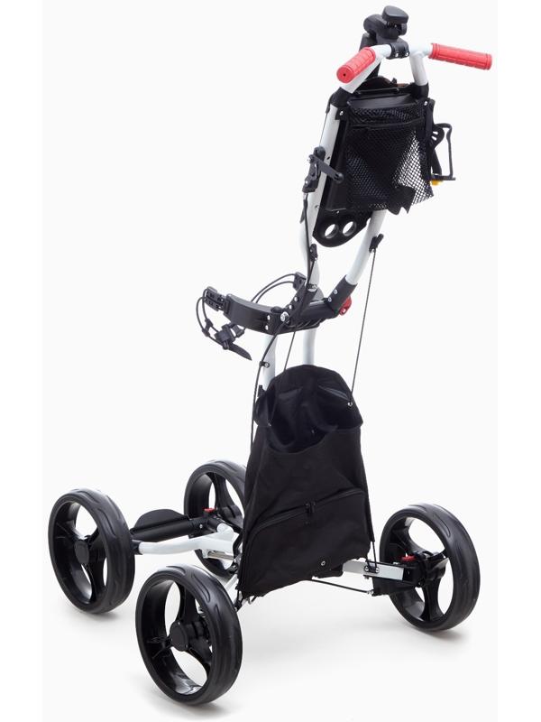 Тележка для перевозки сумок для гольфа PGM, складная, алюминий, белая