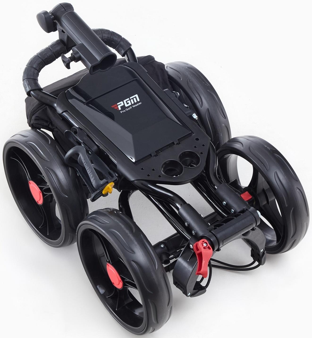 Тележка для перевозки сумок для гольфа PGM, складная, алюминий, черная