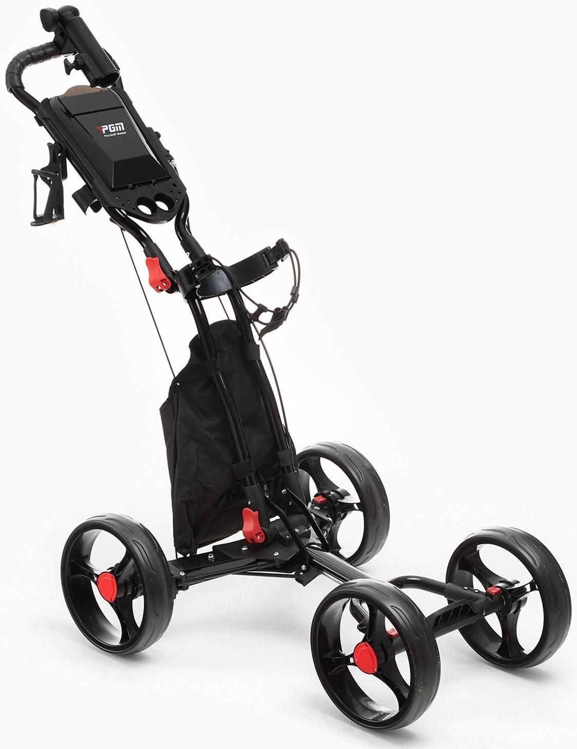 Тележка для перевозки сумок для гольфа PGM, складная, алюминий, черная