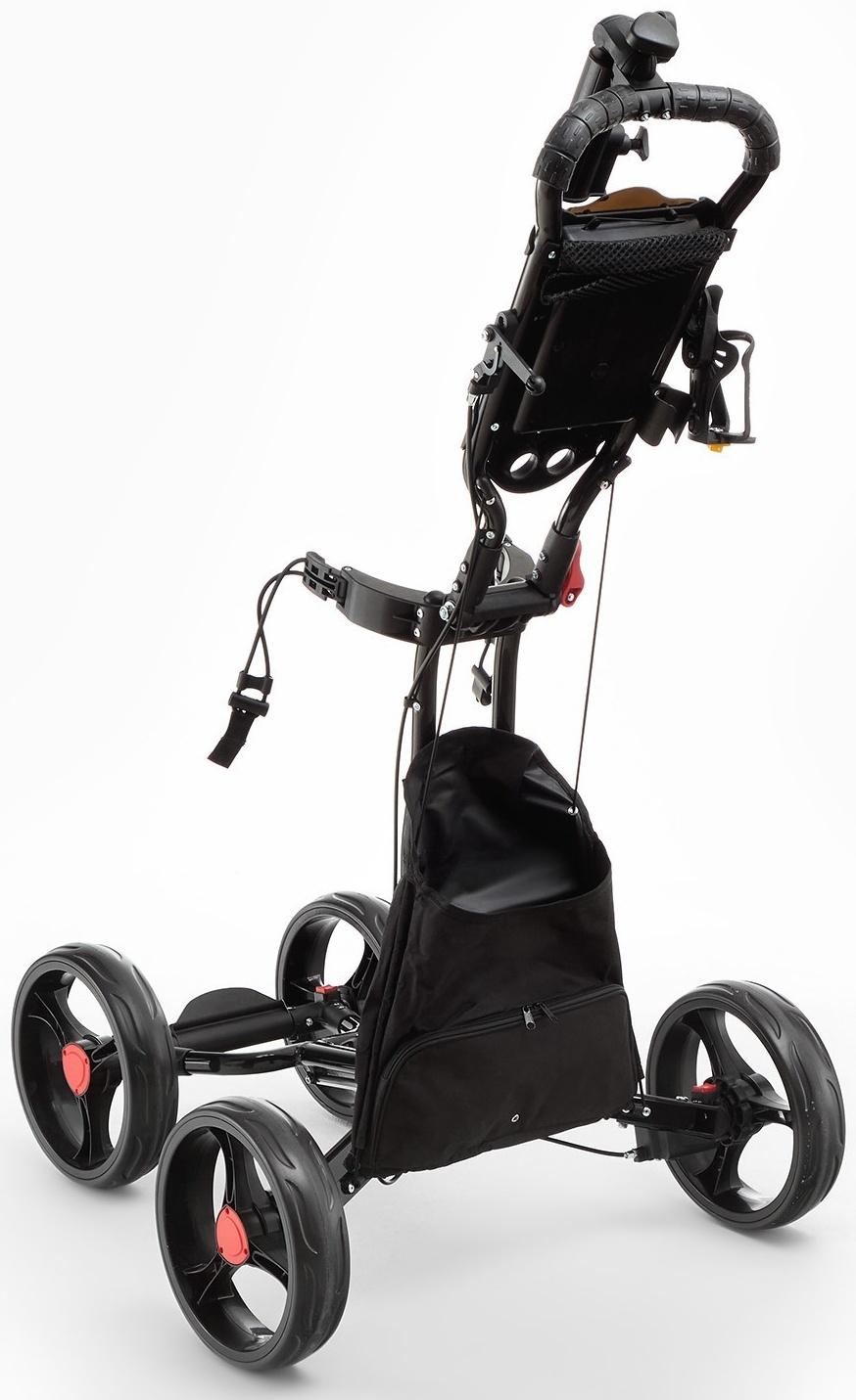 Тележка для перевозки сумок для гольфа PGM, складная, алюминий, черная