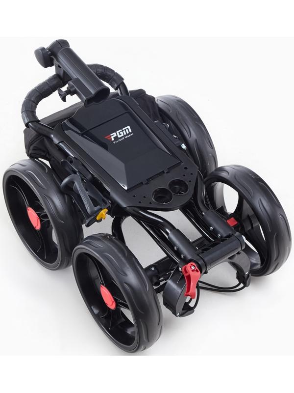 Тележка для перевозки сумок для гольфа PGM, складная, алюминий, черная