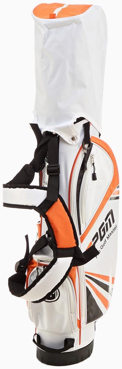 Сумка для гольфа PGM, для клюшек, отверстия 19х28 см, нейлон. оранжевая
