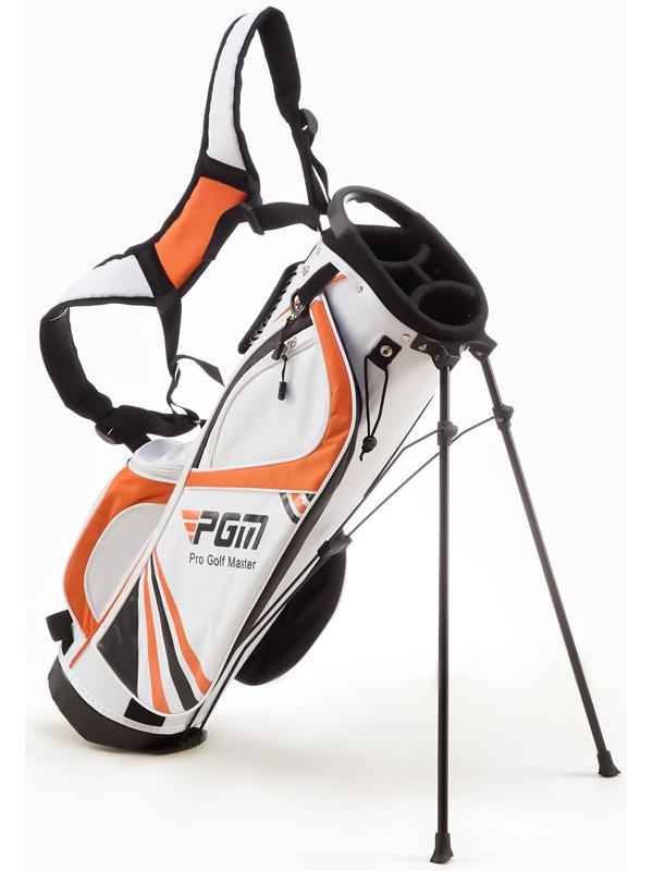 Сумка для гольфа PGM, для клюшек, отверстия 19х28 см, нейлон. оранжевая
