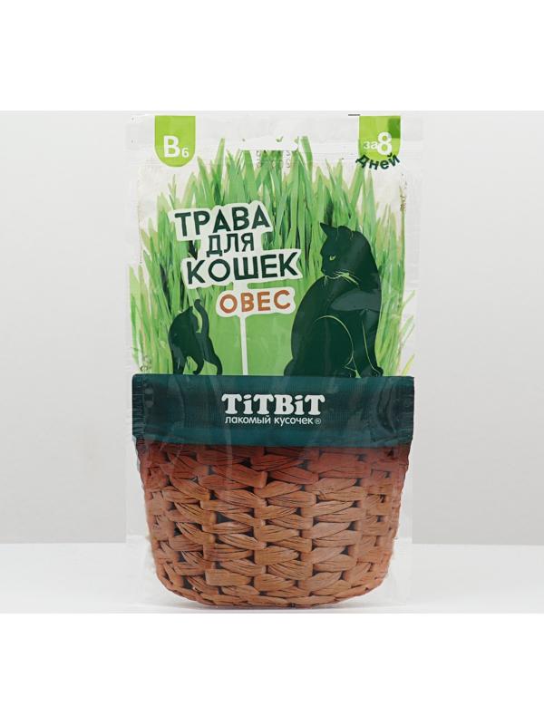 Трава Titbit для кошек, овес, 60 г